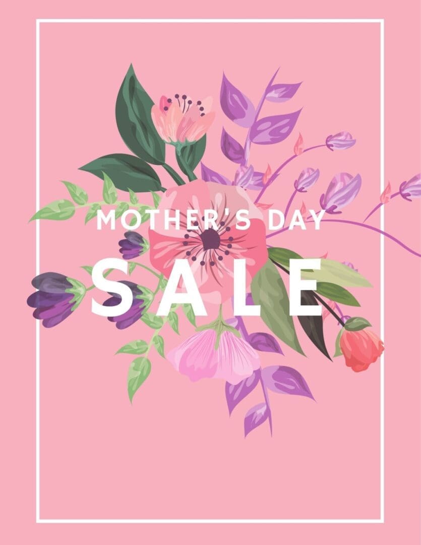 Pink Floral Happy Mother's Day Sale Flyer